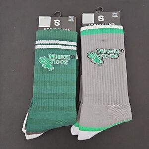 Lot of 2 North Texas University Eagles‎ NCAA Crew Socks Strideline M/L